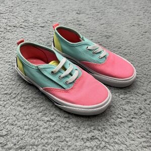 Sperry Top-Sider‎ Pier Wave Sneakers Jr Girls 8M Boat Shoes Pink Teal Yellow